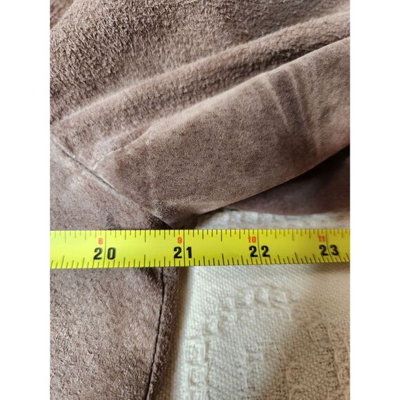 Taupe Suede Button Jacket Sz. Large Western Stitch Detail Country Chic Blazer - Picture 10 of 11
